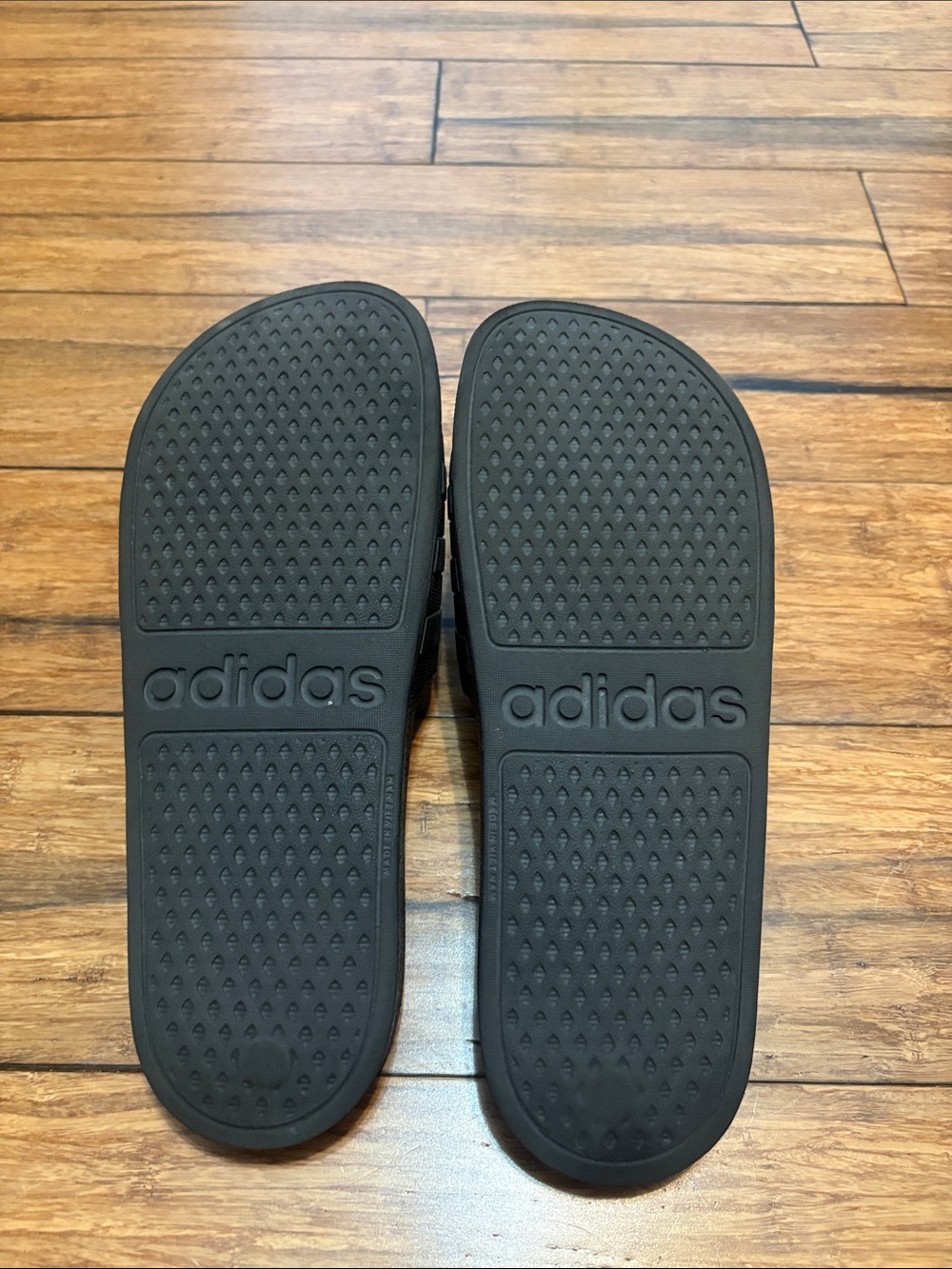 Adidas Adilette Aqua Comfort Slide Sandals Mens US 9 Black Open Toe Slip - Picture 10 of 10